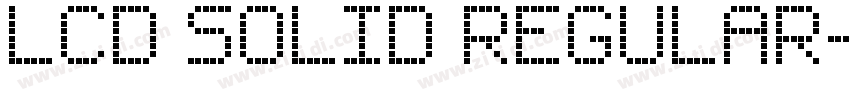 LCD Solid Regular字体转换